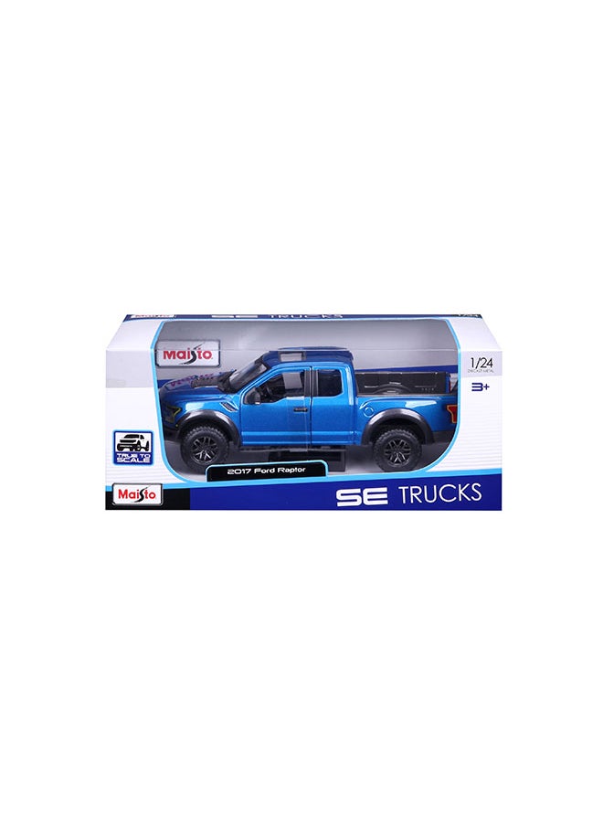 1:24 Se Trucks - 2017 Ford F-150 Raptor - Blue Officially Licensed Scaled Replicas of Collectible Diecast Metal Models with Exquisite Interior & Exterior Detailing for All Ages