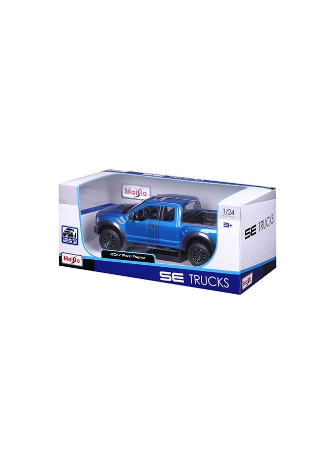 1:24 Se Trucks - 2017 Ford F-150 Raptor - Blue Officially Licensed Scaled Replicas of Collectible Diecast Metal Models with Exquisite Interior & Exterior Detailing for All Ages