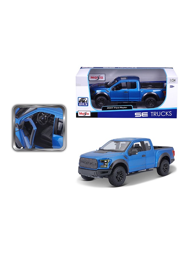 1:24 Se Trucks - 2017 Ford F-150 Raptor - Blue Officially Licensed Scaled Replicas of Collectible Diecast Metal Models with Exquisite Interior & Exterior Detailing for All Ages