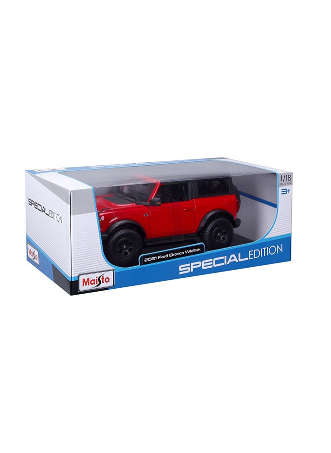 1:18 Ford Bronco Wildtrak Red Officially Licensed Scaled Replicas of Collectible Diecast Metal Models with Exquisite Interior & Exterior Detailing for All Ages