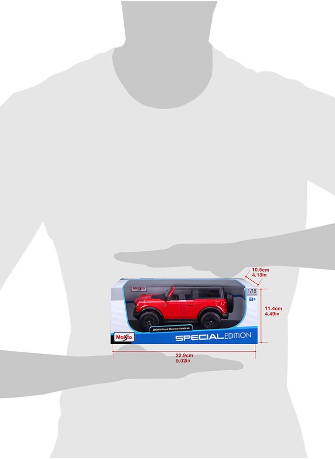 1:18 Ford Bronco Wildtrak Red Officially Licensed Scaled Replicas of Collectible Diecast Metal Models with Exquisite Interior & Exterior Detailing for All Ages