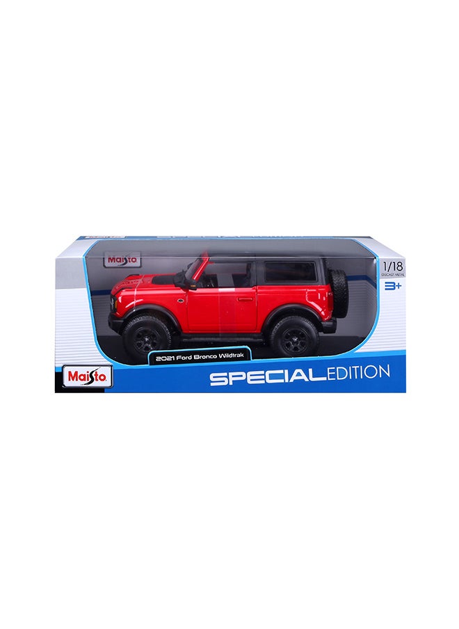 1:18 Ford Bronco Wildtrak Red Officially Licensed Scaled Replicas of Collectible Diecast Metal Models with Exquisite Interior & Exterior Detailing for All Ages