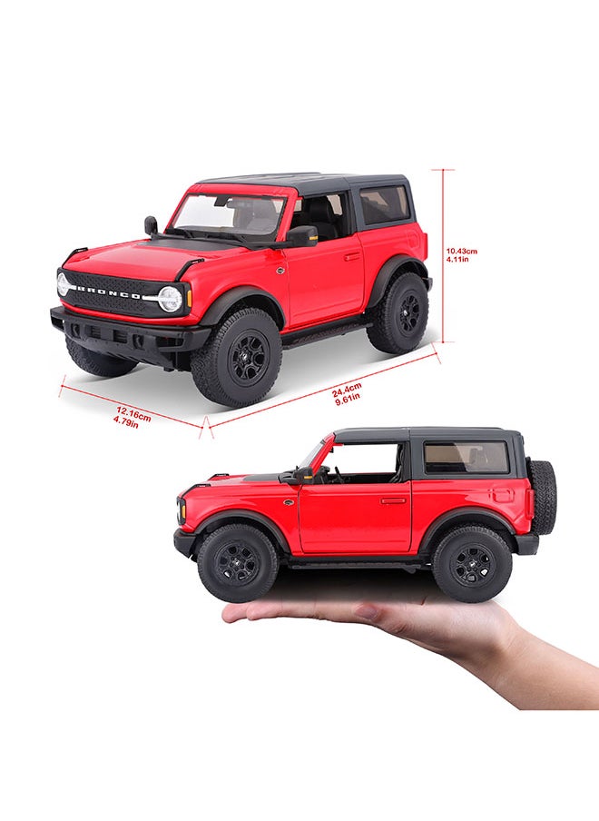 1:18 Ford Bronco Wildtrak Red Officially Licensed Scaled Replicas of Collectible Diecast Metal Models with Exquisite Interior & Exterior Detailing for All Ages