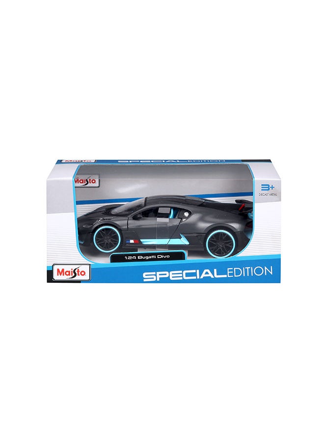 1:24 Sp (B) - Bugatti Divo - Dull Grey Officially Licensed Scaled Replicas of Collectible Diecast Metal Models with Exquisite Interior & Exterior Detailing for All Ages