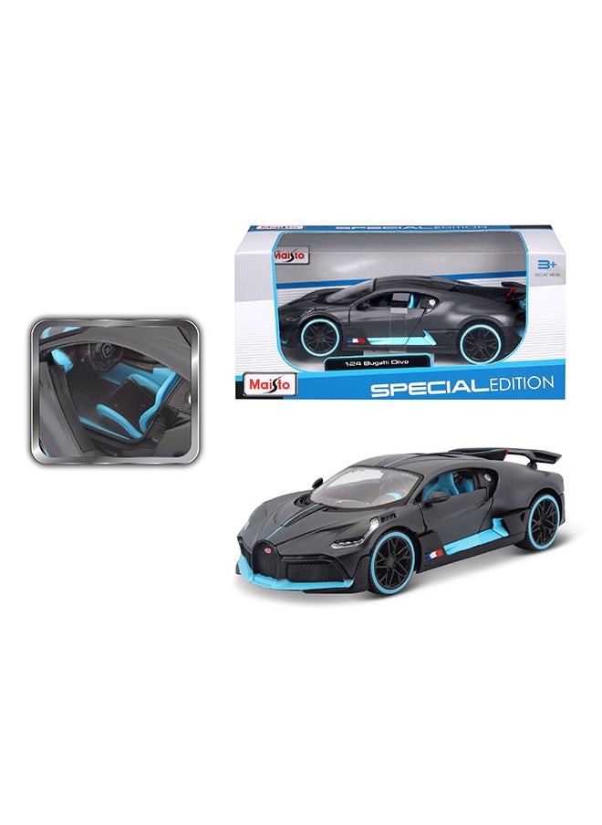 1:24 Sp (B) - Bugatti Divo - Dull Grey Officially Licensed Scaled Replicas of Collectible Diecast Metal Models with Exquisite Interior & Exterior Detailing for All Ages