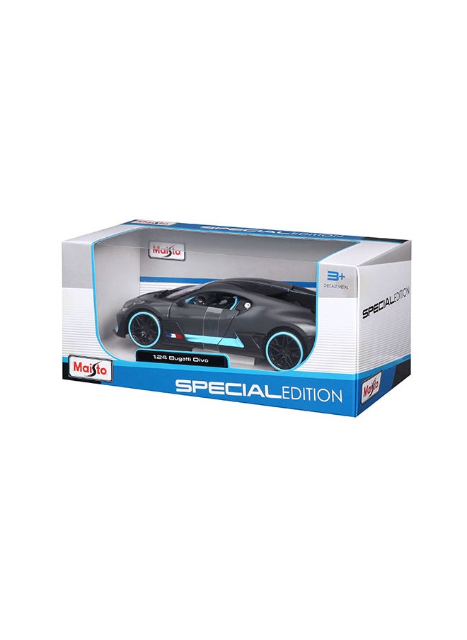 1:24 Sp (B) - Bugatti Divo - Dull Grey Officially Licensed Scaled Replicas of Collectible Diecast Metal Models with Exquisite Interior & Exterior Detailing for All Ages