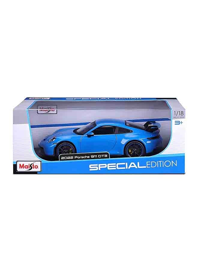 1:18 Pe 2022 Porsche 911 Gt3 Blue 
 Officially Licensed Scaled Replicas of Collectible Diecast Metal Models with Exquisite Interior & Exterior Detailing for All Ages