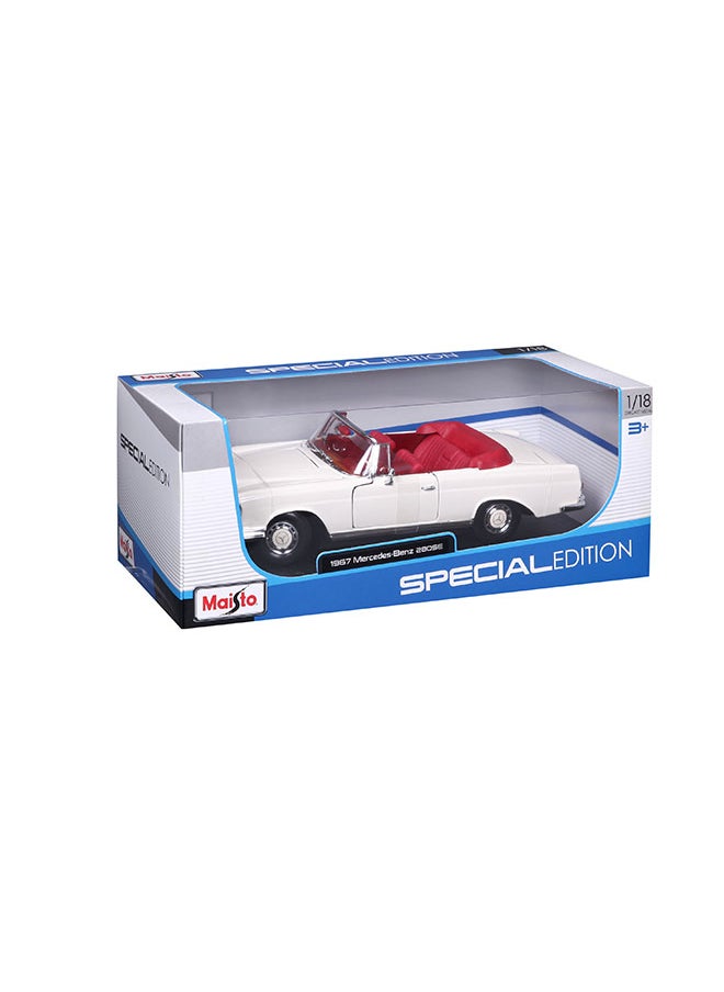 1:18 Se (B)-Mercedes 280Se. Cabrio `67 Cream Officially Licensed Scaled Replicas of Collectible Diecast Metal Models with Exquisite Interior & Exterior Detailing for All Ages