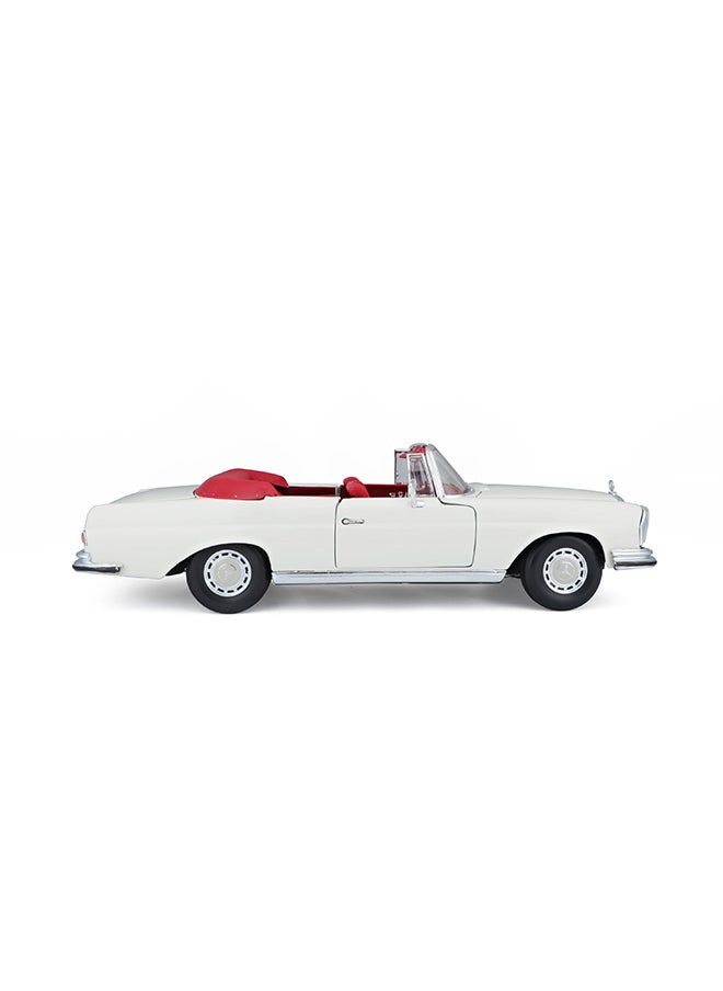 1:18 Se (B)-Mercedes 280Se. Cabrio `67 Cream Officially Licensed Scaled Replicas of Collectible Diecast Metal Models with Exquisite Interior & Exterior Detailing for All Ages