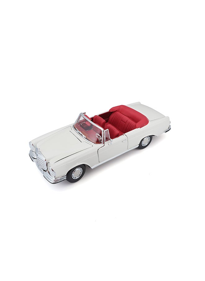 1:18 Se (B)-Mercedes 280Se. Cabrio `67 Cream Officially Licensed Scaled Replicas of Collectible Diecast Metal Models with Exquisite Interior & Exterior Detailing for All Ages