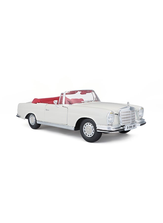 1:18 Se (B)-Mercedes 280Se. Cabrio `67 Cream Officially Licensed Scaled Replicas of Collectible Diecast Metal Models with Exquisite Interior & Exterior Detailing for All Ages