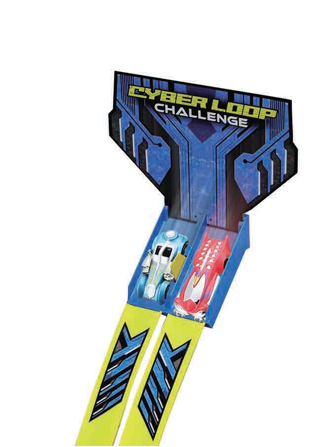 Fresh Metal 100 Cyber Dual Race Challenge Action Toy for Kids Aged 5 + with Toy Car Track Set, Track Builder Playset & Accessories