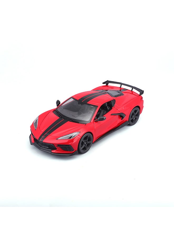 1:24 2020 Chevrolet Corvette Stingray Coupe Red Officially Licensed Scaled Replicas of Collectible Diecast Metal Models with Exquisite Interior & Exterior Detailing for All Ages