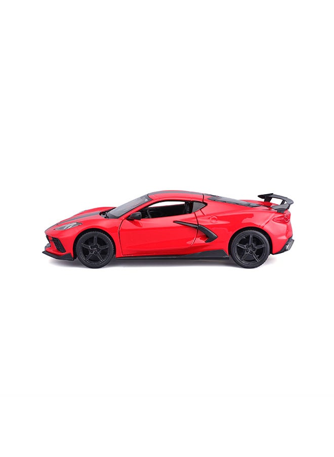 1:24 2020 Chevrolet Corvette Stingray Coupe Red Officially Licensed Scaled Replicas of Collectible Diecast Metal Models with Exquisite Interior & Exterior Detailing for All Ages