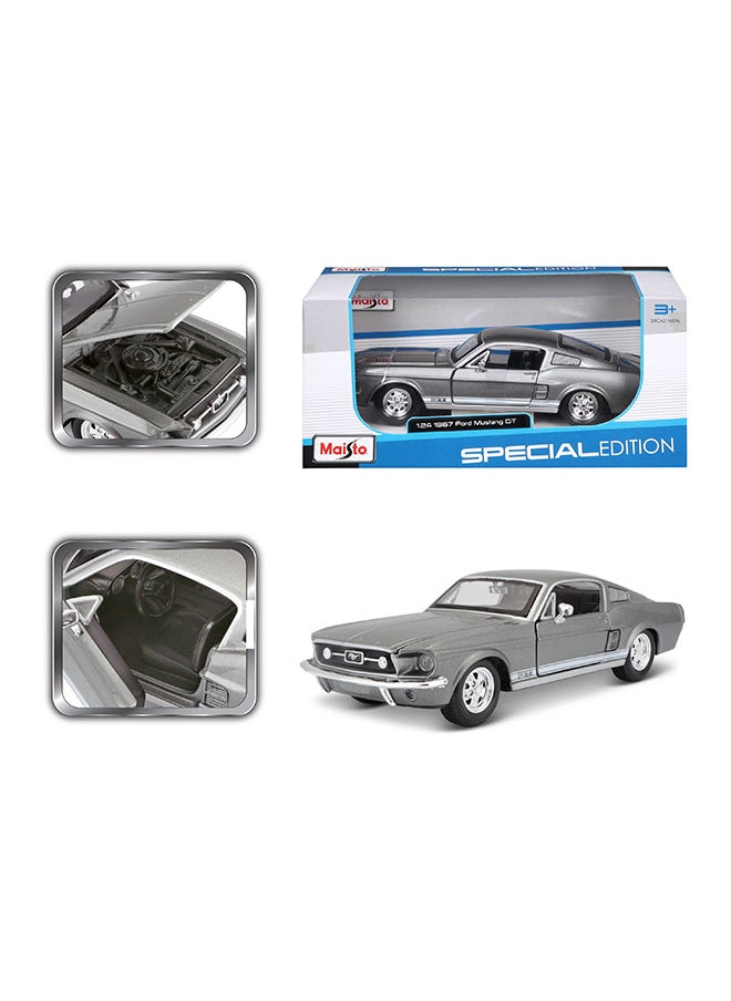 1:24 Se (A) - 1967 Ford Mustang Gt Met Grey Officially Licensed Scaled Replicas of Collectible Diecast Metal Models with Exquisite Interior & Exterior Detailing for All Ages