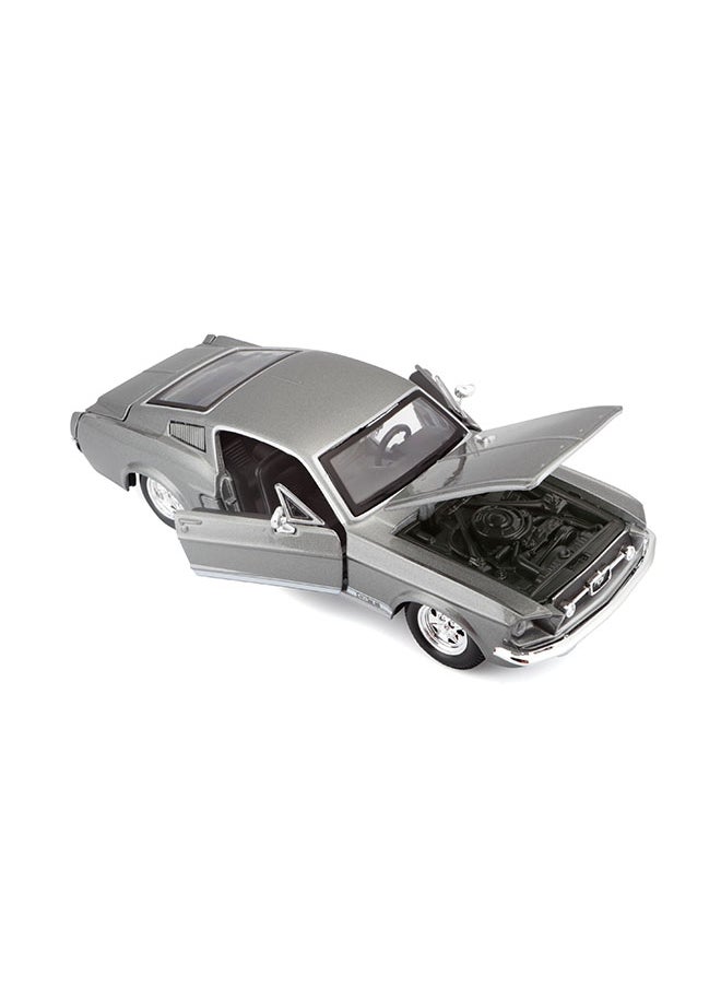 1:24 Se (A) - 1967 Ford Mustang Gt Met Grey Officially Licensed Scaled Replicas of Collectible Diecast Metal Models with Exquisite Interior & Exterior Detailing for All Ages