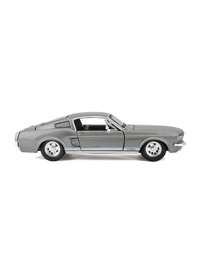 1:24 Se (A) - 1967 Ford Mustang Gt Met Grey Officially Licensed Scaled Replicas of Collectible Diecast Metal Models with Exquisite Interior & Exterior Detailing for All Ages