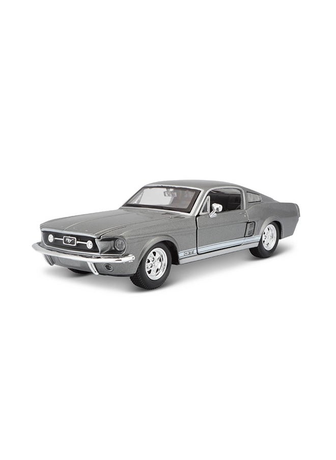 1:24 Se (A) - 1967 Ford Mustang Gt Met Grey Officially Licensed Scaled Replicas of Collectible Diecast Metal Models with Exquisite Interior & Exterior Detailing for All Ages