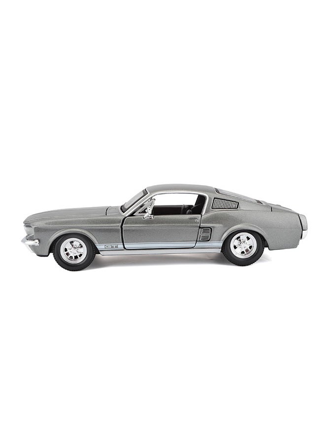 1:24 Se (A) - 1967 Ford Mustang Gt Met Grey Officially Licensed Scaled Replicas of Collectible Diecast Metal Models with Exquisite Interior & Exterior Detailing for All Ages