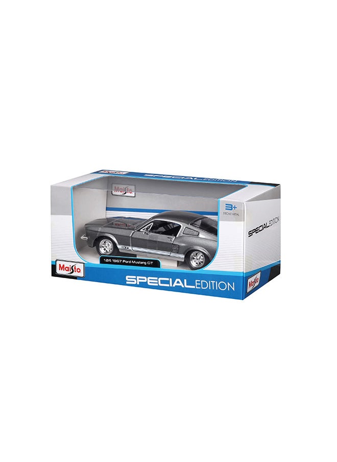 1:24 Se (A) - 1967 Ford Mustang Gt Met Grey Officially Licensed Scaled Replicas of Collectible Diecast Metal Models with Exquisite Interior & Exterior Detailing for All Ages