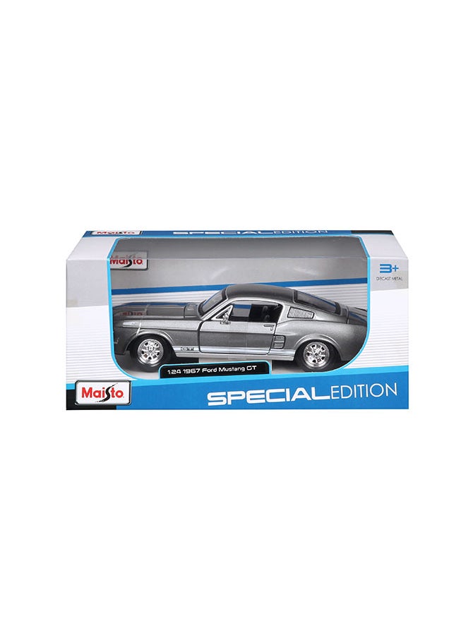 1:24 Se (A) - 1967 Ford Mustang Gt Met Grey Officially Licensed Scaled Replicas of Collectible Diecast Metal Models with Exquisite Interior & Exterior Detailing for All Ages