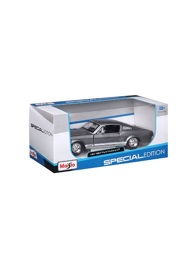 1:24 Se (A) - 1967 Ford Mustang Gt Met Grey Officially Licensed Scaled Replicas of Collectible Diecast Metal Models with Exquisite Interior & Exterior Detailing for All Ages