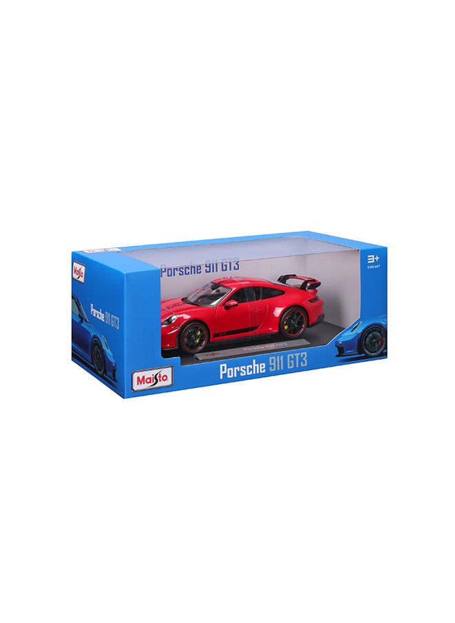 1:18 Pe 2022 Porsche 911 Gt3 Red W Stripes Officially Licensed Scaled Replicas of Collectible Diecast Metal Models with Exquisite Interior & Exterior Detailing for All Ages