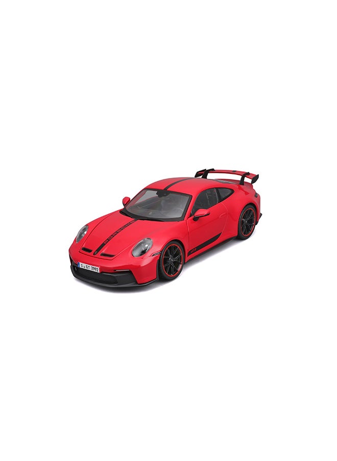 1:18 Pe 2022 Porsche 911 Gt3 Red W Stripes Officially Licensed Scaled Replicas of Collectible Diecast Metal Models with Exquisite Interior & Exterior Detailing for All Ages