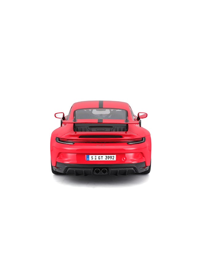 1:18 Pe 2022 Porsche 911 Gt3 Red W Stripes Officially Licensed Scaled Replicas of Collectible Diecast Metal Models with Exquisite Interior & Exterior Detailing for All Ages