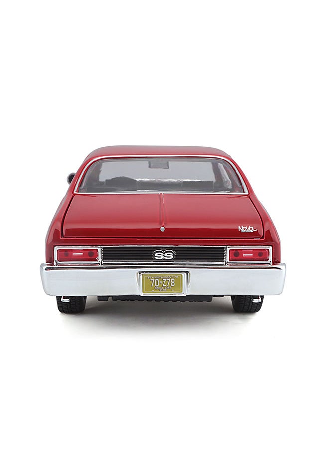 1:18 Se (A)-1970 Chevrolet Nova Ss Coupe Red Officially Licensed Scaled Replicas of Collectible Diecast Metal Models with Exquisite Interior & Exterior Detailing for All Ages