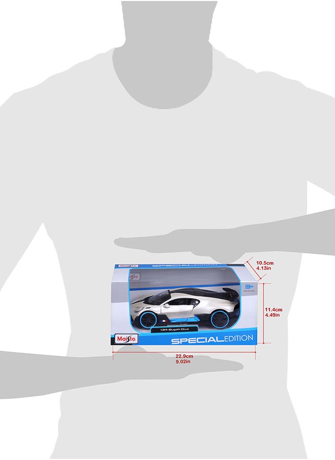 1:24 Sp. Ed. (B) - Bugatti Divo - Matte. White Officially Licensed Scaled Replicas of Collectible Diecast Metal Models with Exquisite Interior & Exterior Detailing for All Ages