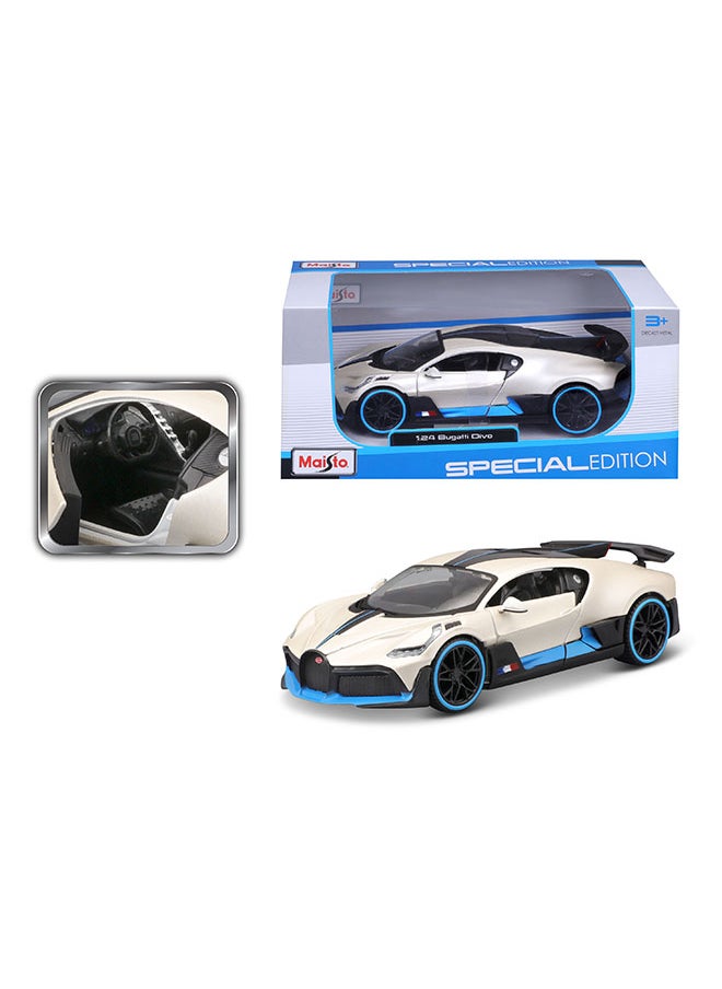 1:24 Sp. Ed. (B) - Bugatti Divo - Matte. White Officially Licensed Scaled Replicas of Collectible Diecast Metal Models with Exquisite Interior & Exterior Detailing for All Ages