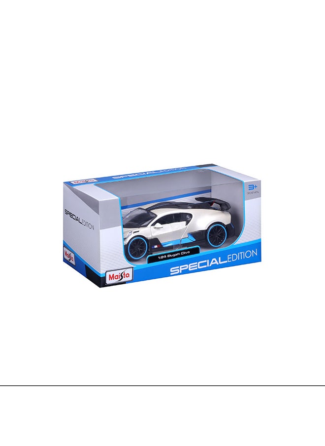 1:24 Sp. Ed. (B) - Bugatti Divo - Matte. White Officially Licensed Scaled Replicas of Collectible Diecast Metal Models with Exquisite Interior & Exterior Detailing for All Ages