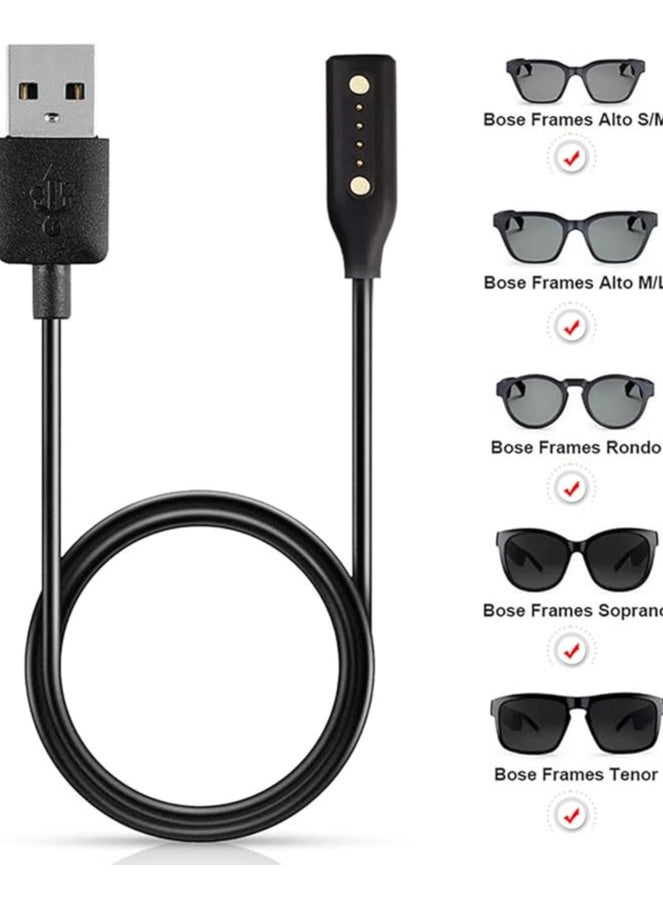 Suitable for BOSE Frames Rondo Alto Smart Glasses Charging Cable Cat Eye Audio Magnetic Charging Charger-80cm