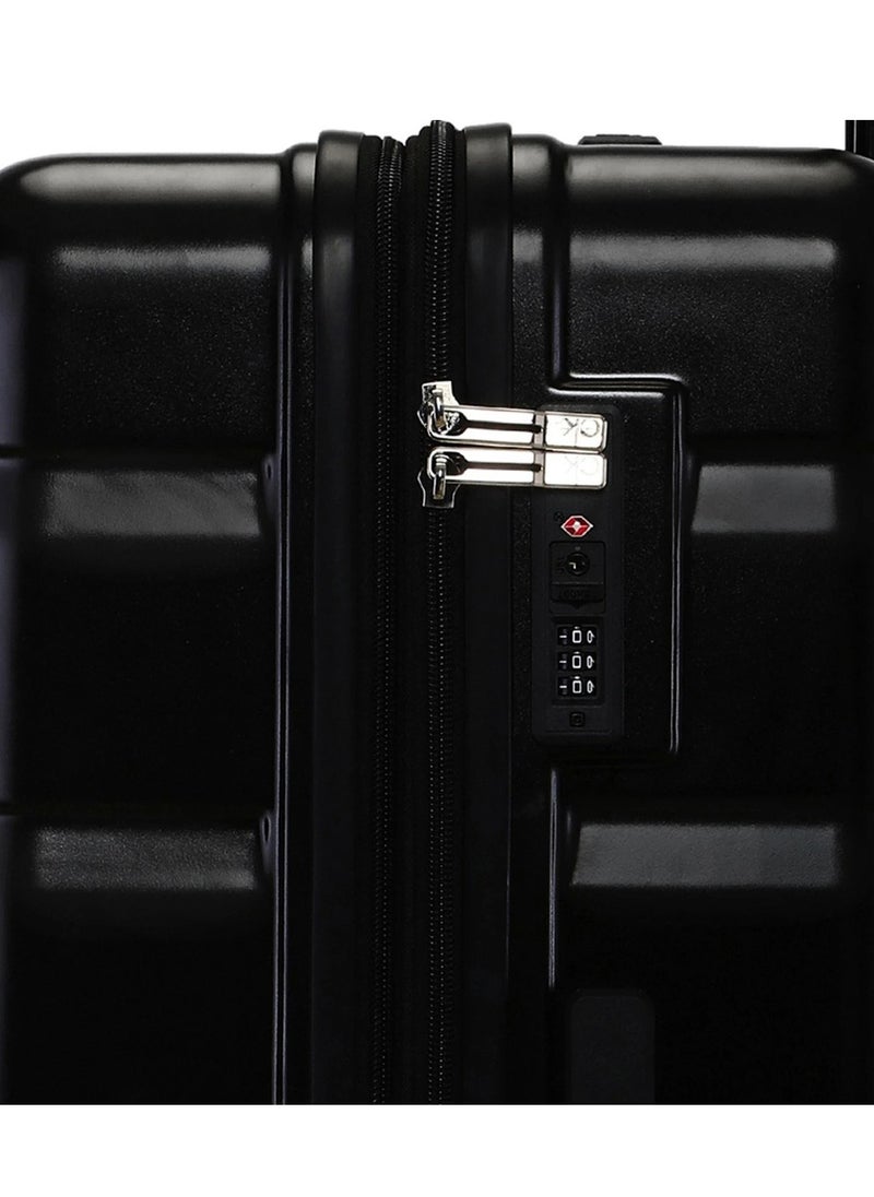 Ridge Line Hardside Spinner Luggage On Wheels, Ultra Lightweight ABS, 4 Double Wheels Color Black