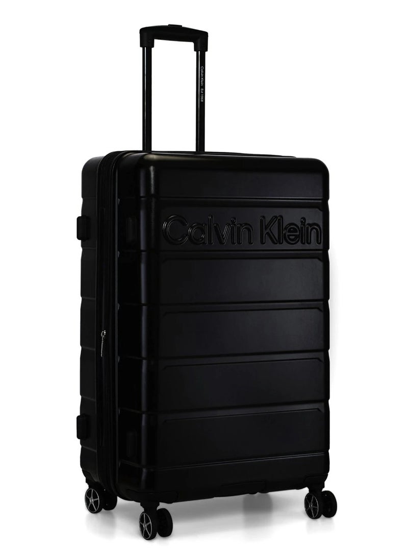 Ridge Line Hardside Spinner Luggage On Wheels, Ultra Lightweight ABS, 4 Double Wheels Color Black