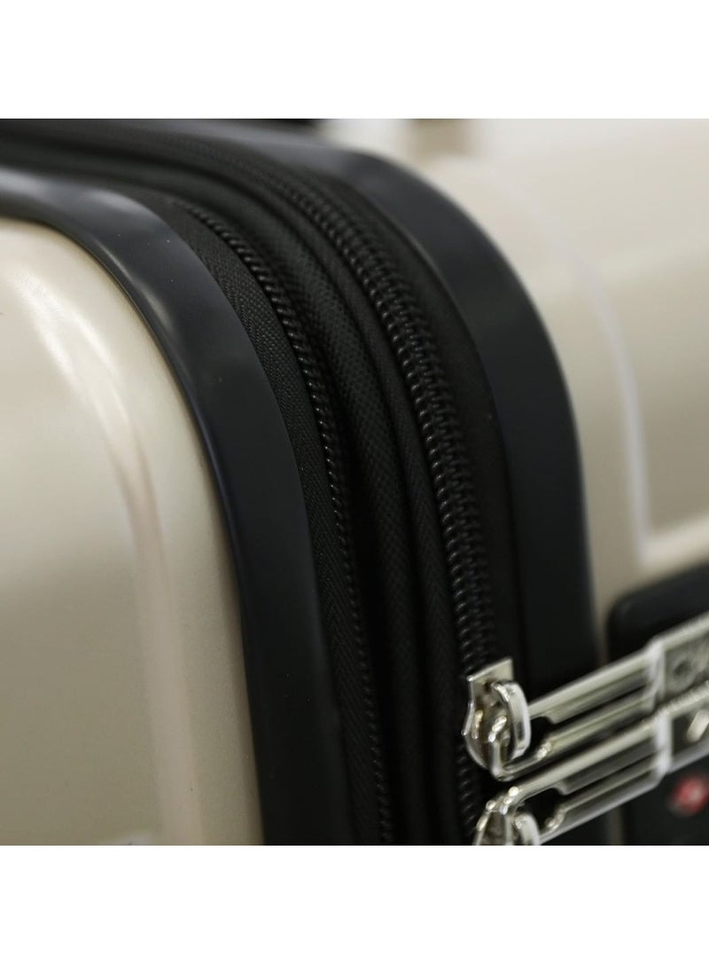 Ridge Line Hardside Spinner Luggage On Wheels, Ultra Lightweight ABS, 4 Double Wheels Color TAUPE