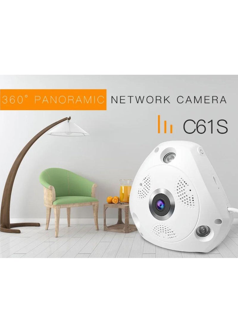 VR Panoramic Triangle High-Definition Panoramic Camera CCTV Camera With 360 °Panoramic Monitoring Without Blind Spots Security Camera Home Camera Ceiling or Walls HD 1080P Night Vision Motion Detector & Two-Way Audio for Front-Door Home BusinessVR Panoramic Triangle High-Definition Panoramic Camera CCTV Camera With 360 °Panoramic Monitoring Without Blind Spots Security Camera Home Camera Ceiling or Walls HD 1080P Night Vision Motion Detector & Two-Way Audio for Front-Door Home Business