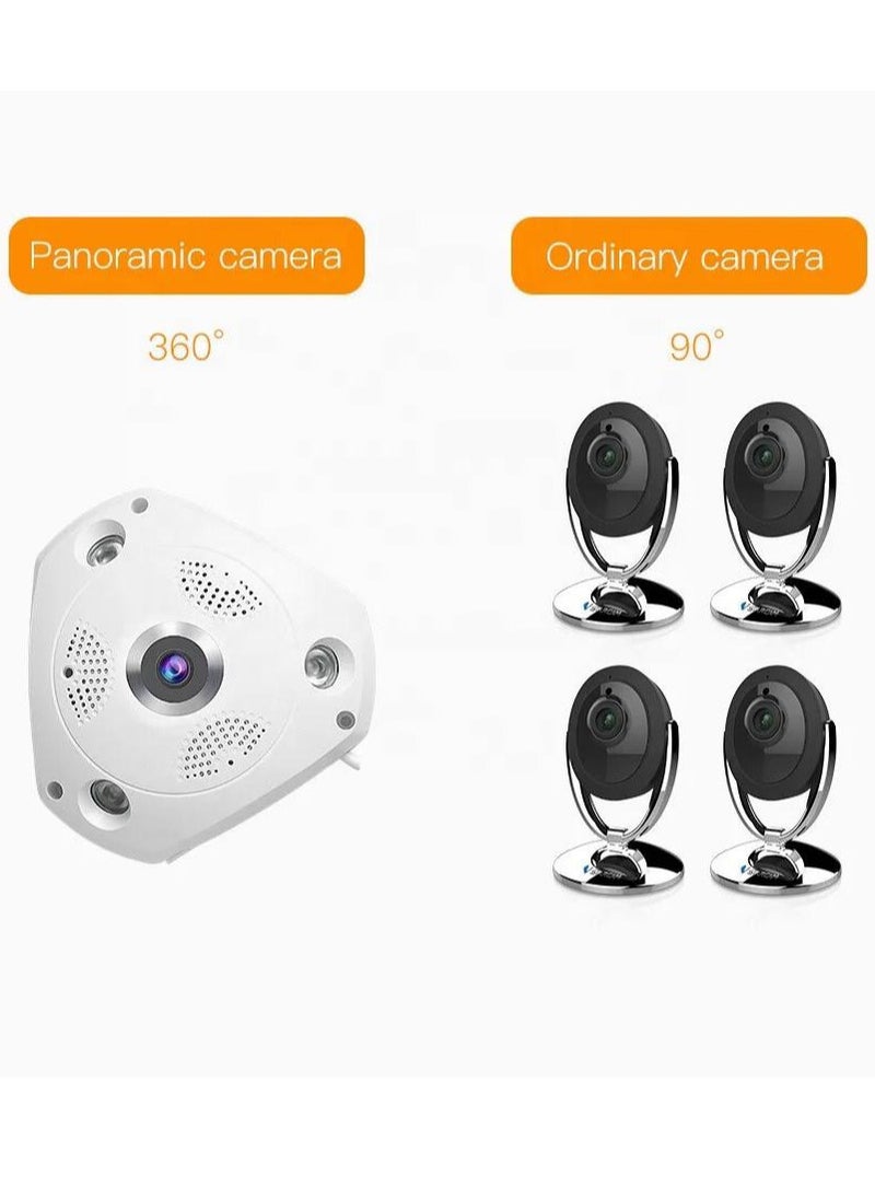 VR Panoramic Triangle High-Definition Panoramic Camera CCTV Camera With 360 °Panoramic Monitoring Without Blind Spots Security Camera Home Camera Ceiling or Walls HD 1080P Night Vision Motion Detector & Two-Way Audio for Front-Door Home BusinessVR Panoramic Triangle High-Definition Panoramic Camera CCTV Camera With 360 °Panoramic Monitoring Without Blind Spots Security Camera Home Camera Ceiling or Walls HD 1080P Night Vision Motion Detector & Two-Way Audio for Front-Door Home Business