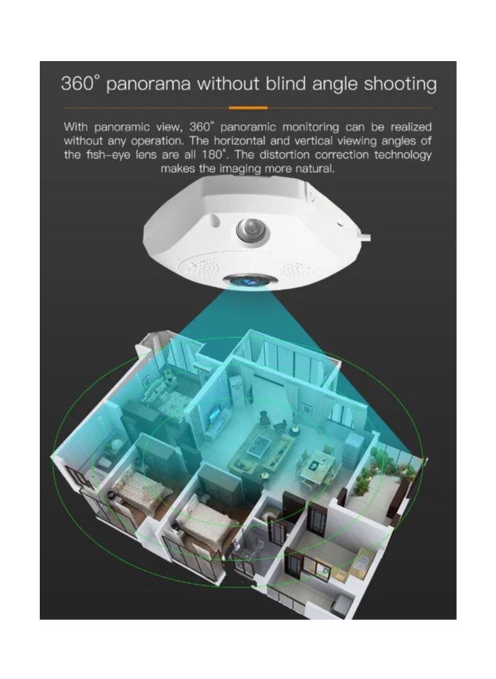 VR Panoramic Triangle High-Definition Panoramic Camera CCTV Camera With 360 °Panoramic Monitoring Without Blind Spots Security Camera Home Camera Ceiling or Walls HD 1080P Night Vision Motion Detector & Two-Way Audio for Front-Door Home BusinessVR Panoramic Triangle High-Definition Panoramic Camera CCTV Camera With 360 °Panoramic Monitoring Without Blind Spots Security Camera Home Camera Ceiling or Walls HD 1080P Night Vision Motion Detector & Two-Way Audio for Front-Door Home Business