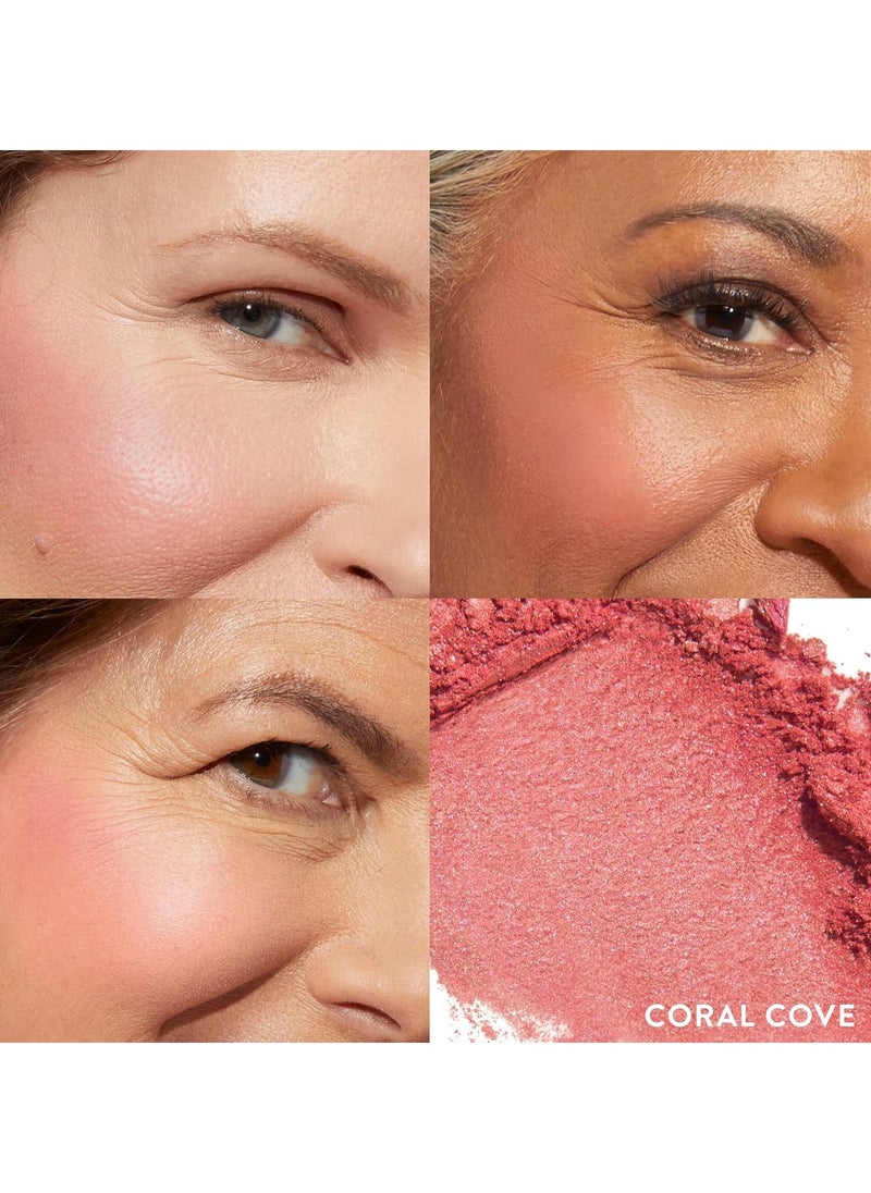 NEW YORK Baked Blush n Brighten Marbleized Blush Coral Cove Creamy Lightweight Natural Finish