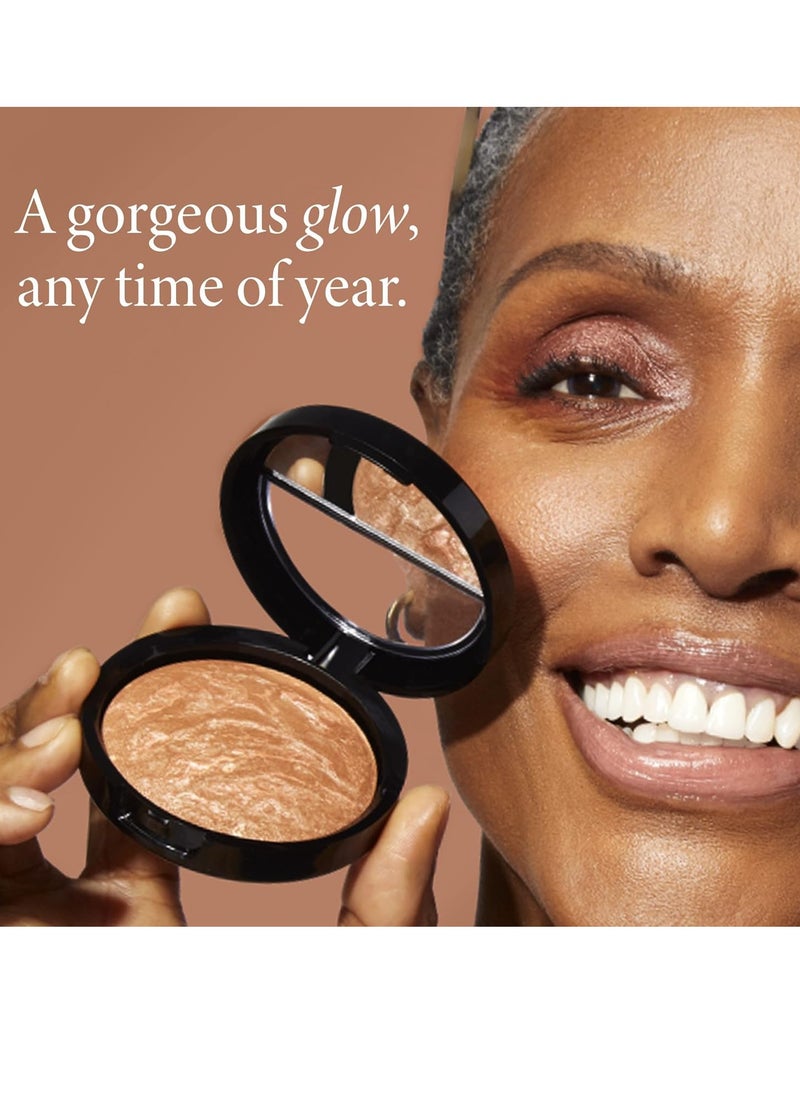NEW YORK Baked Bronze N Brighten Bronzer Powder Medium Natural Bronze Glow