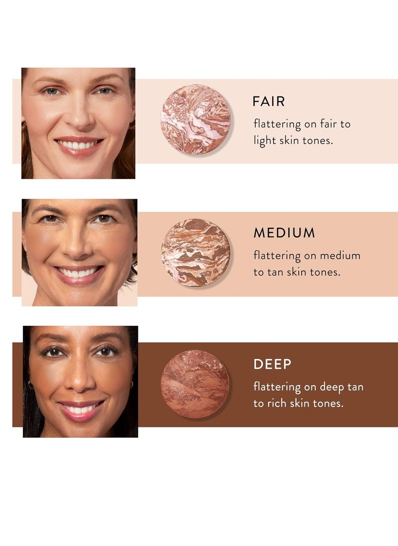 NEW YORK Baked Bronze N Brighten Bronzer Powder Medium Natural Bronze Glow