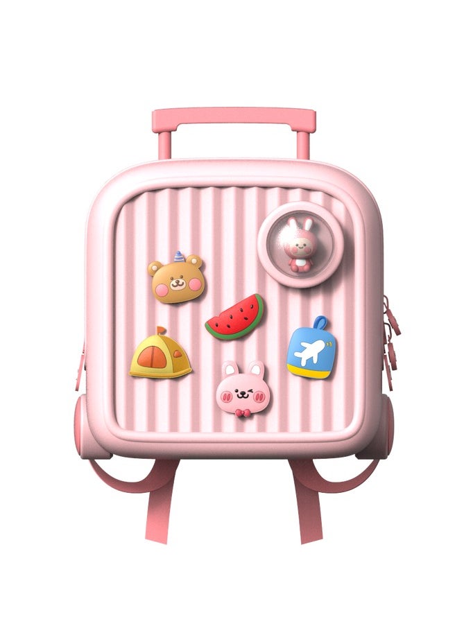 high quality cartoon bags travel bags schoo luggage suitcase for kids children Pink