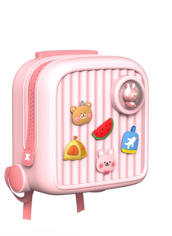 high quality cartoon bags travel bags schoo luggage suitcase for kids children Pink