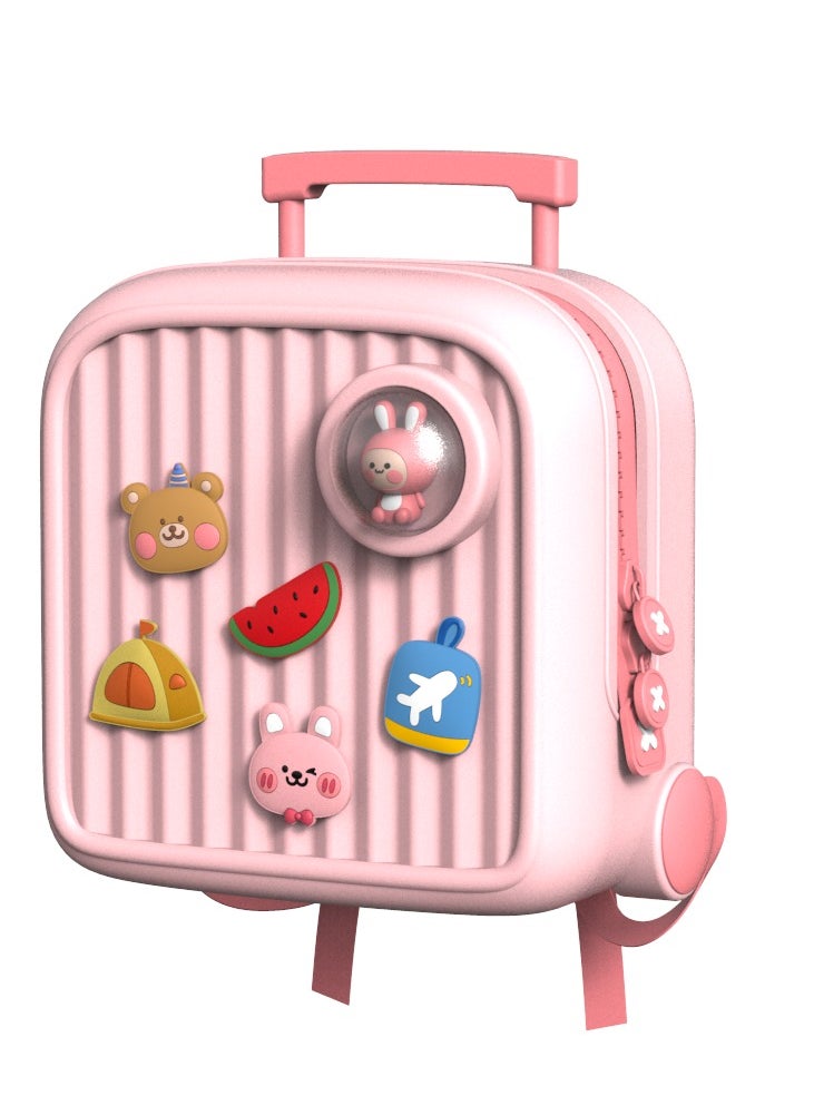 high quality cartoon bags travel bags schoo luggage suitcase for kids children Pink