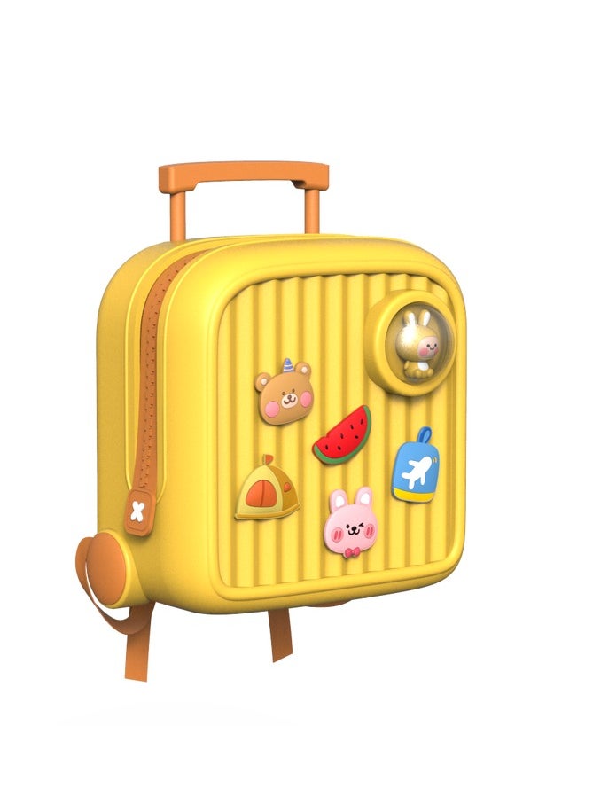 high quality cartoon bags travel bags schoo luggage suitcase for kids children Yellow