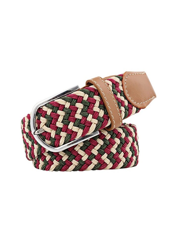 One Land stretch weaving belt Colour:Red - green Body:128 cm