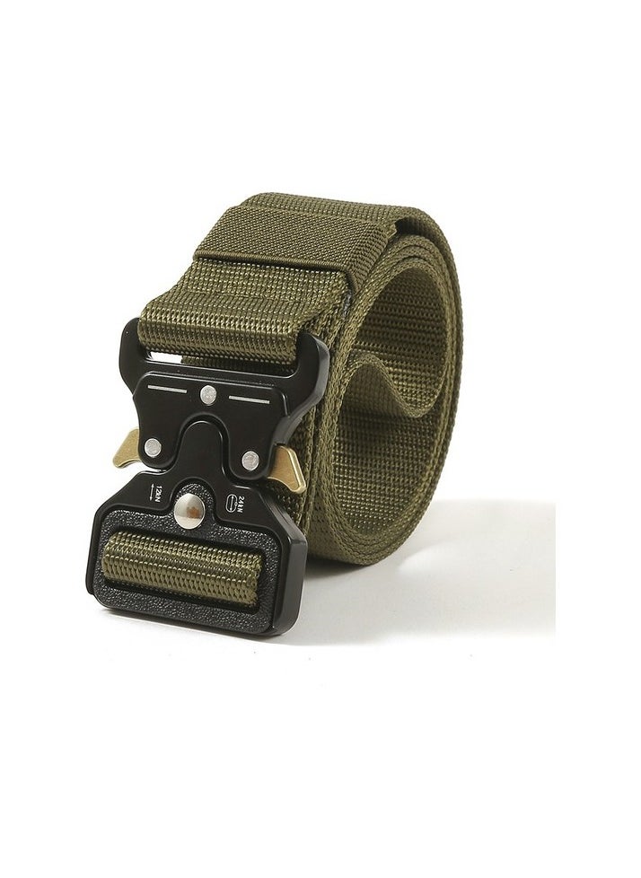 One Land Kobra Nylon Belt Functional Tactical Belt Belt Belt Men's Fashion Tulum Canvas Canvas Open Special Forces Colour:White - Green Body:125 cm