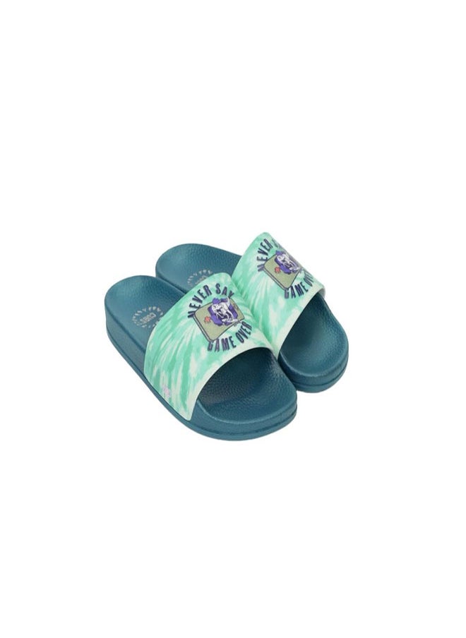 Dinosaur Print Everyday Wear eco-friendly PVC Slides for Kids, Lightweight, Easy to Wash and Anti-Slip Soles